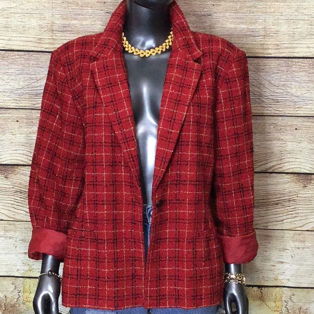 Cricket Lane Collection Plaid Blazer